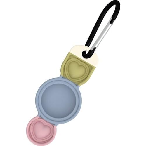 Locator Tracker Carabiner Anti-Lost Device Buckle Silicone Cover Device Case Protective Skin Cover for Airtag Anti-Lost
