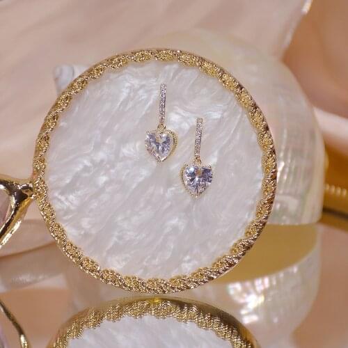 14k real gold plated fashion jewelery crystal exquisite earrings for woman holiday party elegant earring