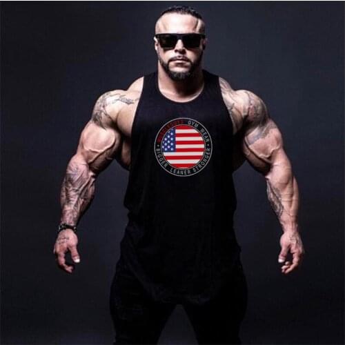 Muscleguys Gyms Clothing Fitness Singlets Men Bodybuilding Stringers Tank Tops Sleeveless Shirt Muscle Vest Brand tanktops men