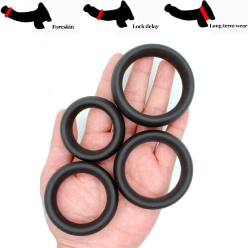 4 Pcs Mens Cock Rings Penis Massage Chastity Cage Sex Toys for Men Gay Penis Stretcher Exercise Delay Ejaculation Sex Shop