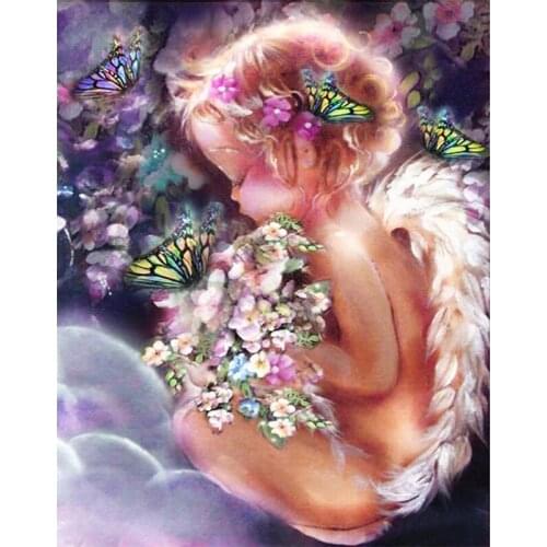 Full Round/square Baby Angel 5D DIY diamond painting embroidery pattern 3d cross stitch kits wedding room decor