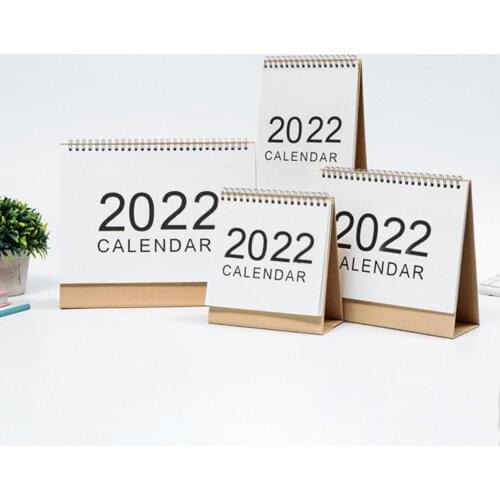 Sep 2021 - Dec 2022 Desk Calendar Standing Flip Desktop Calendar Stand Up Desk Calendar With Strong Twin-Wire Binding
