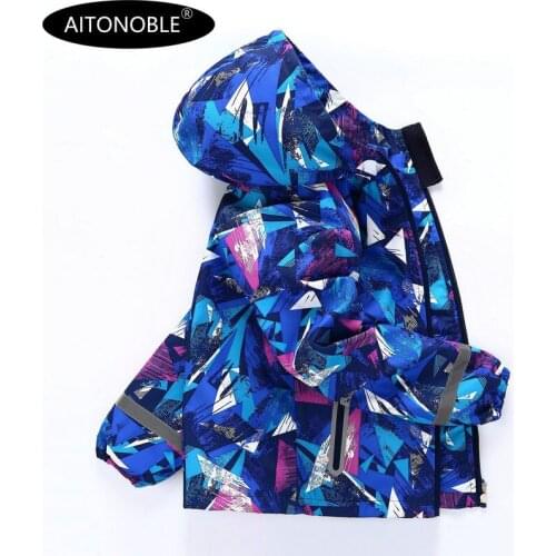 New Boys' Winter Jacket Windbreak Plus Velvet Thick Warm Windproof Kids Coats Mountaineering Hooded Waterproof Jackets