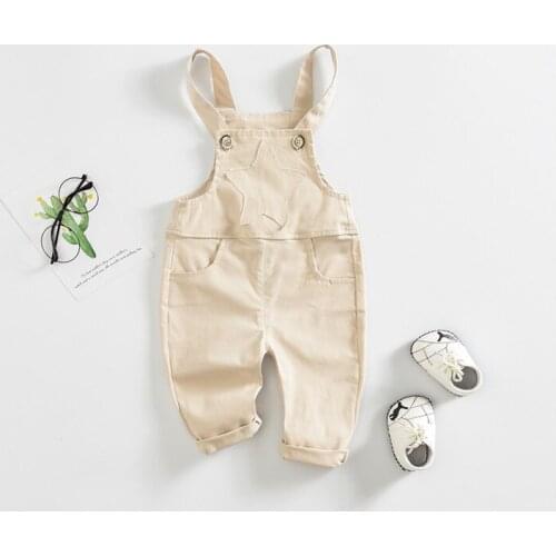 2019 New Spring Autumn Toddler Overalls Baby Suspender Pants Solid Baby Boy Overalls Girls Cute Overalls Pants Kids Casual Pants