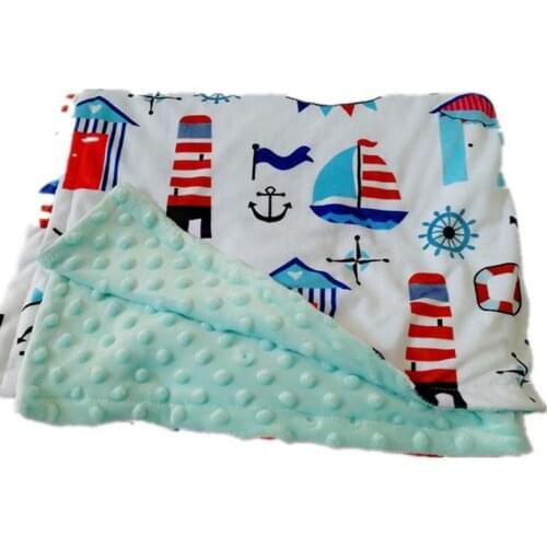 Baby Coral Fleece Pom Pom Blanket Infant Soothe Swaddle Stroller Sleep Cover Spring Summer Quilt Air Conditioning Blanket