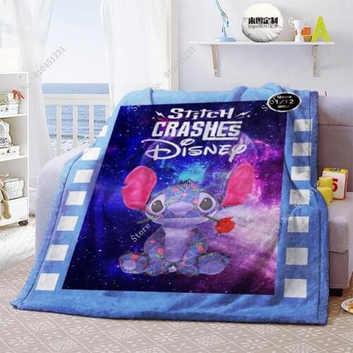 Disney Lilio & Stitch Anime Custom Blanket Plush Velvet Warm Decoration Bed Home Throw Sofa Cover Children Boys Girls Gifts NEW