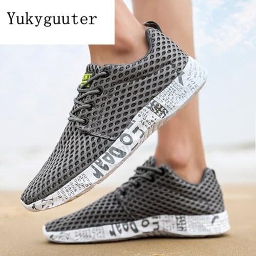 Aqua Shoes Ultra-light Quick-drying Beach Water River Walking Summer Men Breathable Flotillas Outdoor Hiking Shoes Plus Size