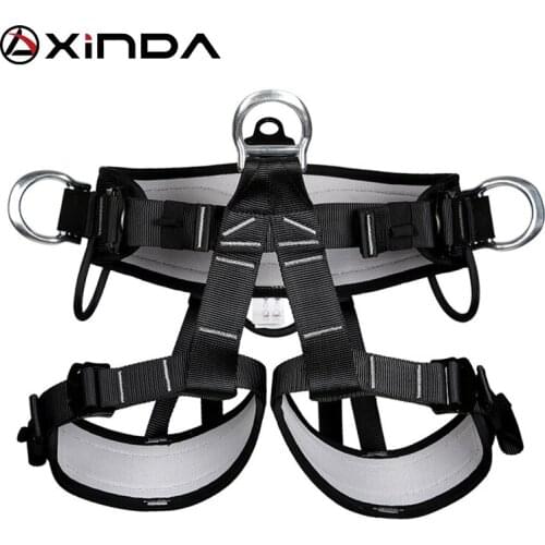XINDA Camping Outdoor Hiking Rock Climbing Half Body Waist Support Safety Belt Climbing Tree Harness Aerial Sports Equipment