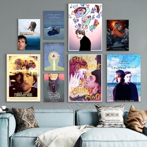 Jim Carrey Movie Eternal Sunshine Of The Spotless Mind Retro Poster, Abstract Art Prints Canvas Painting, Office Cafe Home Decor