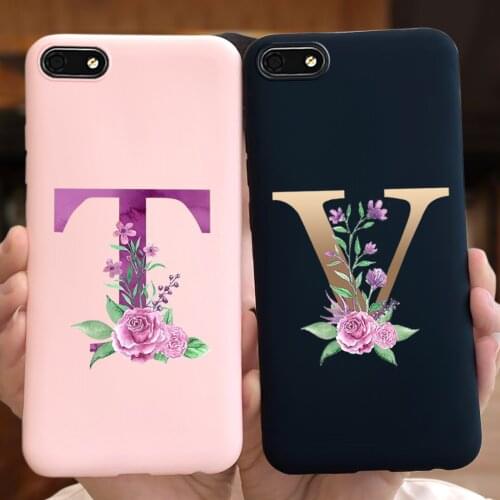 Luxury Alphabet Letter Case For Huawei Y5 Lite 2018 Y5 Y 5 Prime 2018 Soft Silicone Back Cover For Huawei Y5Lite 2018 DRA-LX5