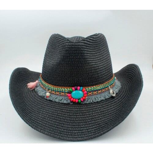 Handwork Summer Womens Mens Hollow Western Cowboy Hat For Gentleman Western Word Cowgirl Jazz Cap Summer Straw Beach Sun Hat