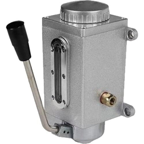 Manual Lubricating Oil Pump 1L 4mm Double Outlet Port Oiler Hand Pump Lubricator for Milling Punching Cutting Machine