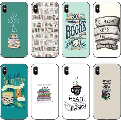 Silicone Cover Case Reading books tea For Xiaomi Mi 11 Note 10 10T 9 9T 8 Pro A2 Lite A3 A1 Poco F1 F2 M3 X3 NFC