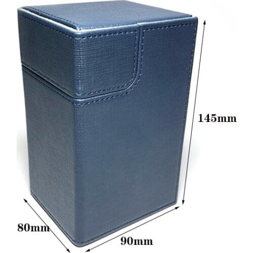 Mid-Large Size Card Case Deck Box Blue Storage Box For Board Game Cards MTG/TCG/PKM/PTCG/YGO Yugioh Can Hold 80+ Cards