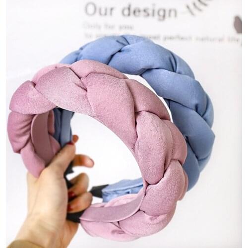 Vintage Braids Hair Bands For Women Hair Accessories Candy Color Hairbands Braided Headband Hair Hoop Fashion Headwear