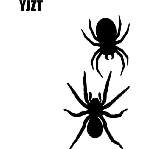 YJZT 7.5*15.1CM Interesting Horror Spider Decor Car Stickers Vinyl Personalized Graphic C12-0969