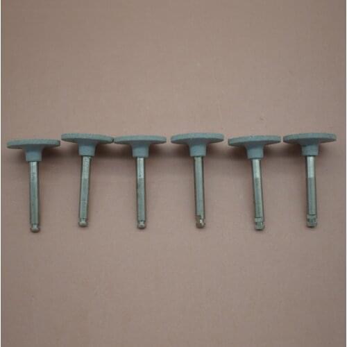 10Pcs Rubber Wheel With Steel Shank Polishing Grinding Buffering Flat eddge wheels Fit Rotary Dremel Random Color "T" Shape