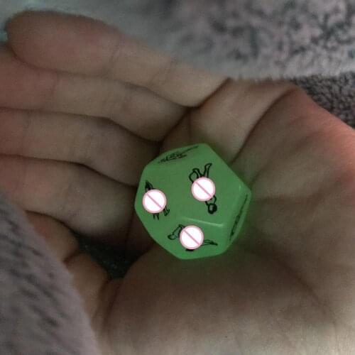 12 Sided Sex Dice Funny Games Erotic Toys For Couples Luminous Dice Glow in the Dark Adult Bedroom Fun Couple Party Games