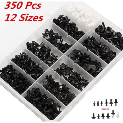 350PCS Plastic 12 Different Sizes Auto Car Push Retainer Pin Rivet Trim Clip Kit Car Accessories