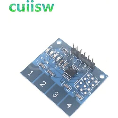 5pcs/lot TTP224 NEW 4Channel Digital Touch Sensor Capacitive Switch Module Button For arduino