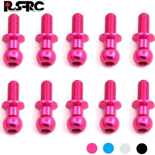 5pcs Metal M3 Ball-Head Screw Link Rod Shock Absorber End Universal For 1/10 RC Car Sakura D5 Tamiya TT01 TT02 On-road Car w25