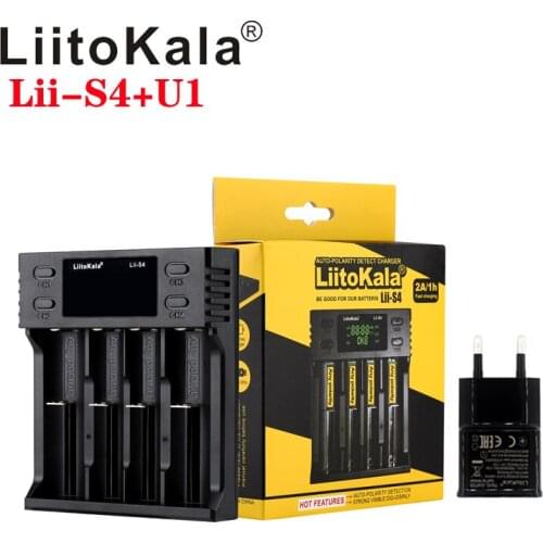 Liitokala Lii-S2 Lithium Ion Battery Charger Auto Detection for 18650 26650 18350 18340 AA AAA NiMH Lithium Ion Battery