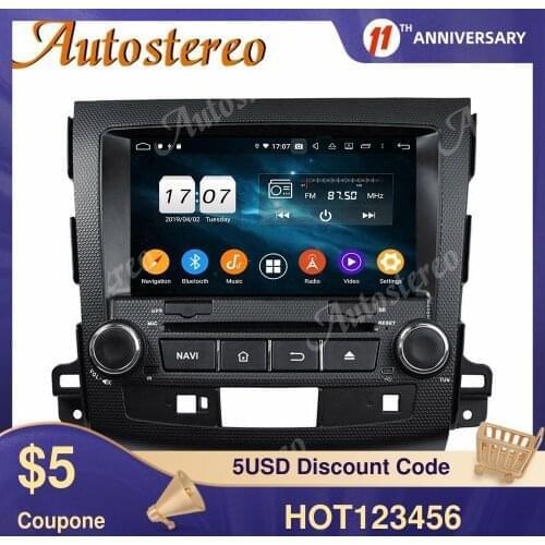 Carplay For Mitsubishi Outlander 2006-2012 Android 10.0 64G Car GPS Navigation Multimedia DVD Player Head Unit Auto Stereo Audio