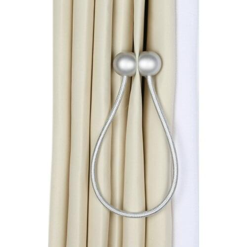 1Pc Glossy Curtain Clip Buckle Holdback Drapery Straps Rope Home Decorative Magnetic Curtains Tieback Holder Accessories