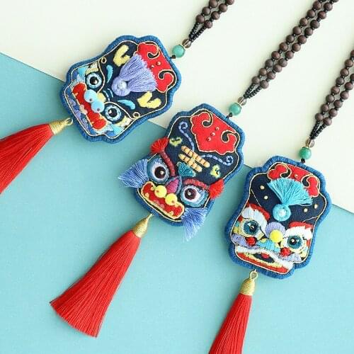 Embroidery Diy Keychain Man Handmade Omamori Key Chain Women Handmade Key Holder Couples Keyring Peace Pendant Llaveros Brelok