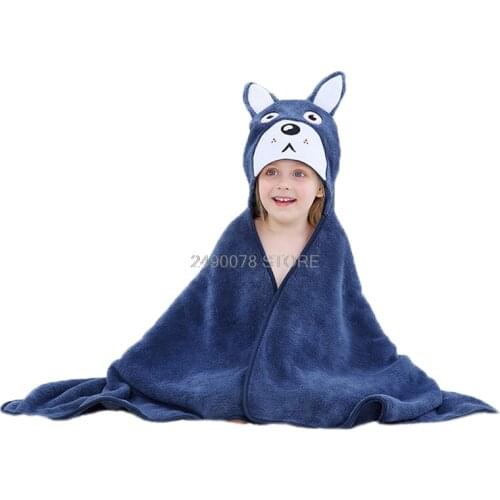 Baby Cartoon Hoodies Robe Girl Boys Sleepwear Good Quality Bath Towels Kids Soft Bathrobe Pajamas Childrens Clothing 2-7 year