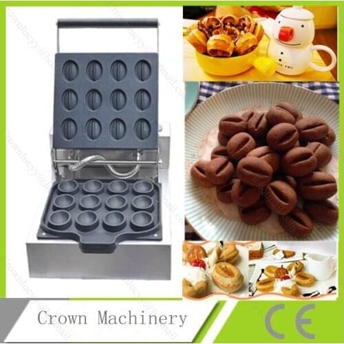 Electric Nonstick Waffle Coffee Bean Cake Maker Iron Machine Baker
