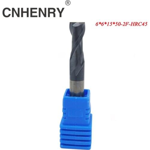 2pcs 6mm 2 Flutes HRC45 6*15*D6*50 Solid Tungsten Carbide Coating Square End Mill CNC Router Bits Tools Milling Cutter