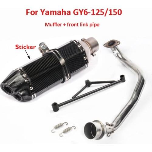 Motorcycle Exhaust Muffler Escape Connect Link Tube Middle Mid Pipe for Yamaha GY6-125 GY6-150