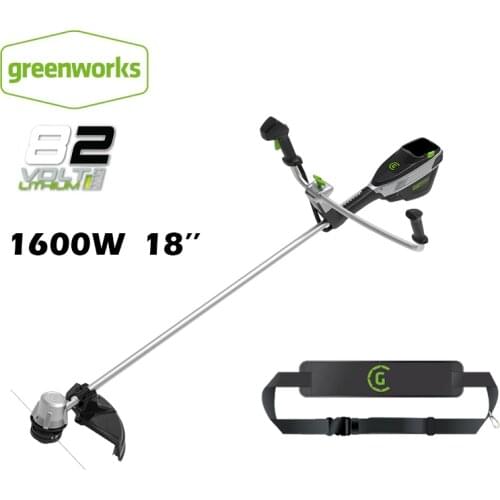 Greenworks Commercial 82V 18-Inch Brushless Motor 1600W 7500RPM Bike HandleBrushcutter and String Trimmer