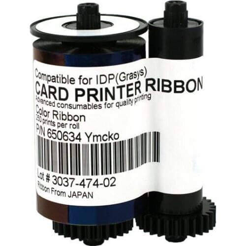 IDP Smart 650634 Color Compatible Ribbon - 250 prints for IDP Smart-30S 30D 50S 50D 50L Card Printer