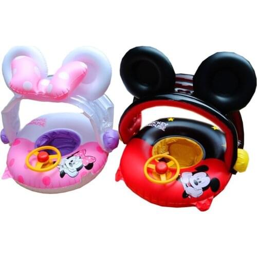 Disney Inflatable Pool Toys Pool Lounge Float Inflatable Giant Swimming Canopy Float Boat Chairs Kids Mickey Mouse Minnie Mouse