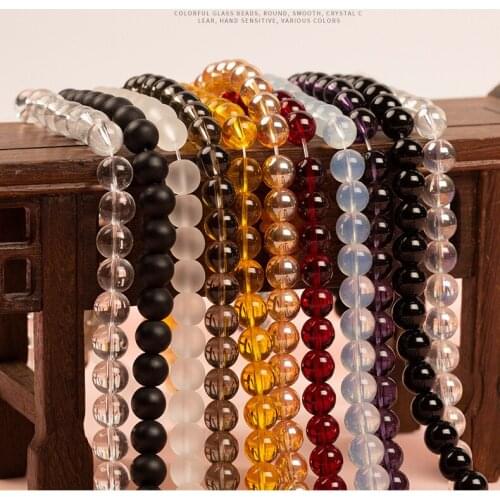 4/6/8/10/12mm Handmade Glass Round Loose Beads DIY Bracelet Earrings Charms Necklace Beads For Jewelry Making Wholesale