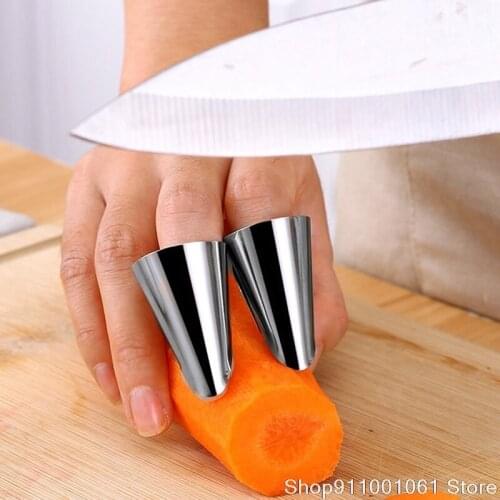 Kitchen Stainless Steel Finger Protector Multifunction Vegetable Cutting Hand Guard Tools Knife Cover Items