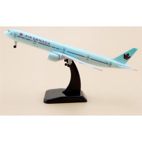 20cm Metal Airplane Model Air Canada Airlines B777 Boeing 777-300ER Airways Simulation Plane Model W Stand Aircraft Gift