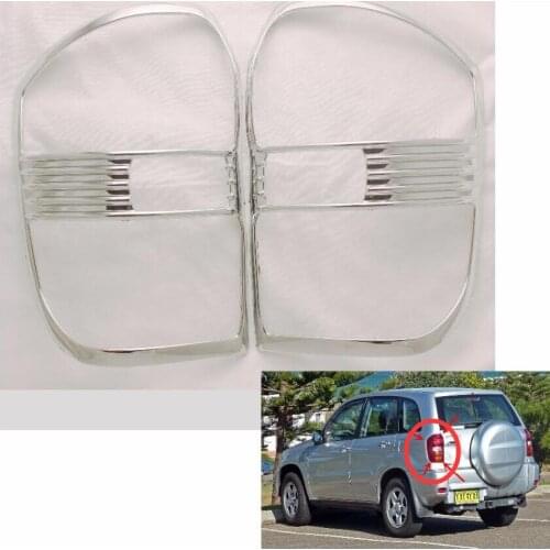 For Toyota RAV4 2000-2005 XA20 ABS Chrome plated Rear Light Lamp Cover Trim Tail Light Cover