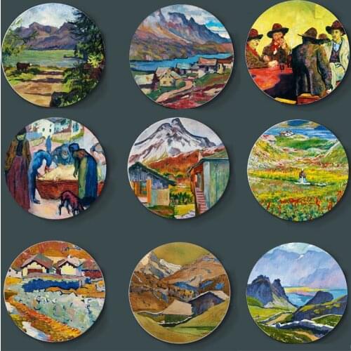 Pure Handmade Wall Plate Giovanni Giacometti Paintings Decorative Plate High-Quality Home Living Room Restaurant Art Plate