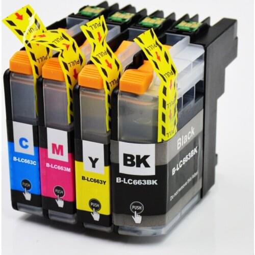 New products ink cartridges LC 663 BK/C/M/Y with chip for Brother MFC-J2320 MFC-J2720 RU market