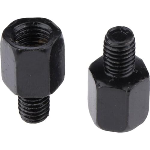 Pair Motorcycle Mirror Adapters LH 10mm Mount To RH8mm Mirror Scooter Moped