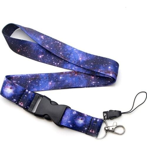 Hot Keychain Straps Rope Cell Phone Neck Strap Starry Night Sky Lanyard For Id Card Key Chain Diy Lanyard Hanging Rope