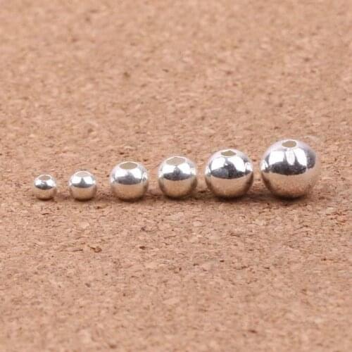 2000pcs bulk 2mm-8mm Silver filled Bead Spacers eads, Round Small Jewelry spacer spacers Silver spacer