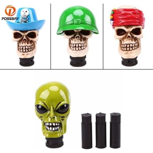 POSSBAY Gear Shift Knob Skull Devil Gear Knob Manual Gear Stick Shift Shifter Lever Knobs for Audi BMW Toyota Decoration