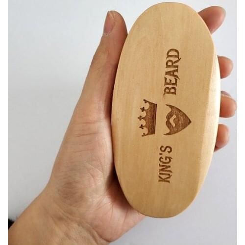 Natural Wood Boar Bristle Brush Mens Shaving Brush 4.6inch Customized logo