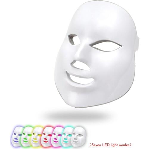 LED Light Therapy Mask Photon 7 Colors Led Therapy Facial Mask Beauty Spa Skin Rejuvenation Wrinkle Acne Remover Face Care Tool