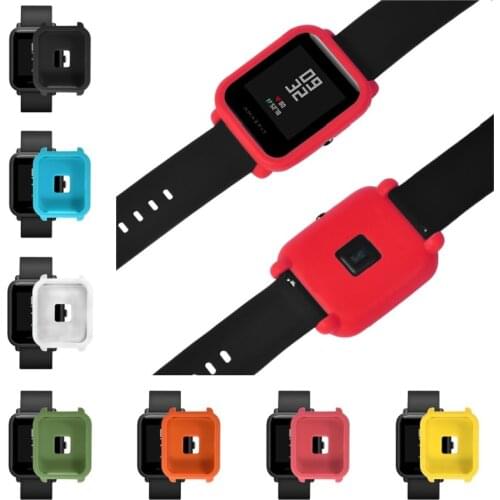 Slim Colorful Soft Silicone Case Cover Protect Shell For Xiaomi Huami Amazfit Bip PACE Lite Younth Watch Full Protective Case