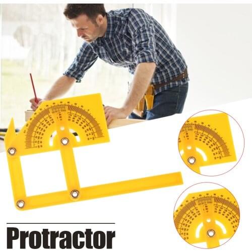 Protractor And Angle Finder Woodworking Measurement Tool 0° To 180° Angle Ruler Plastic Protractor Measuring Tool